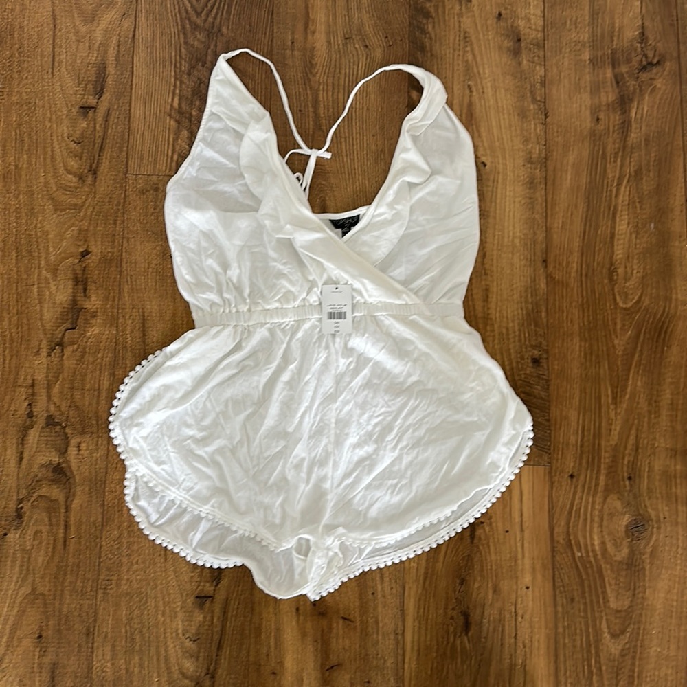 Topshop Swimsuit Cover-up Romper, Medium